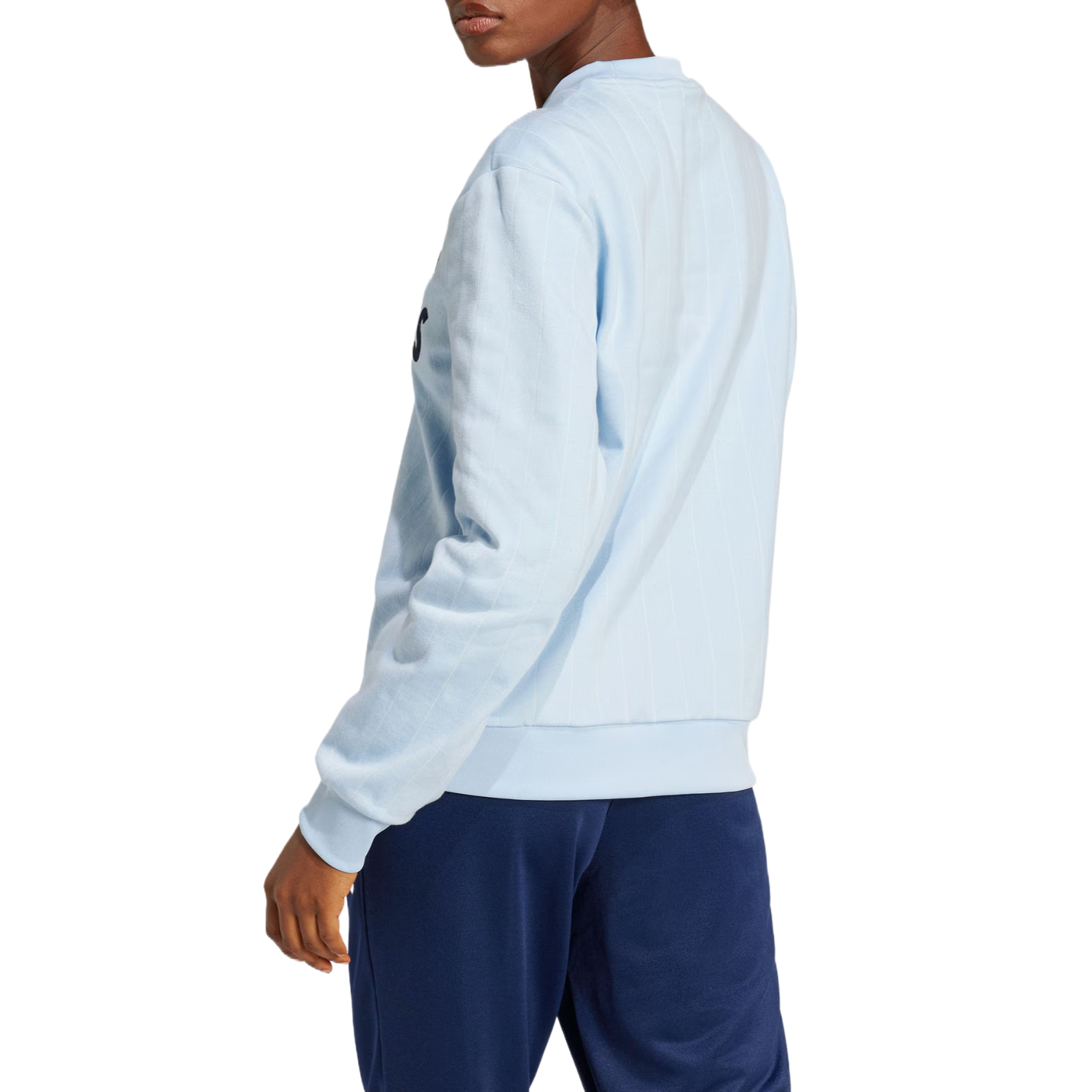 Пинстрайп свитшот Women's Adidas Originals, серо-синий/белый — фото 3