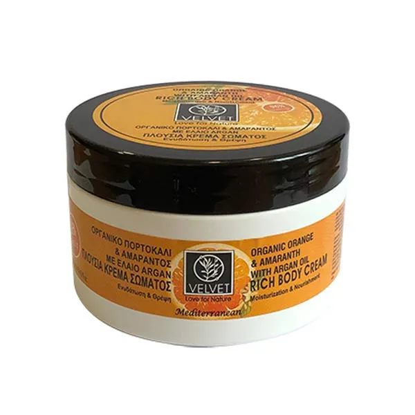 

Крем для тела Organic Orange & Amaranth With Argan Oil Rich Body Cream Velvet, 250 ml