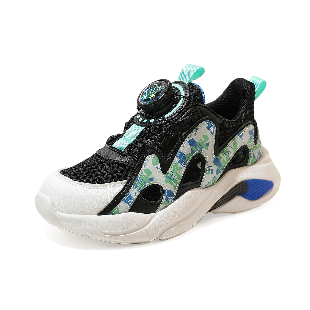 

Амортизирующие, износостойкие, легкие, амортизирующие, нескользящие, повседневные кроссовки с низким верхом для детей ABC KIDS, черный/синий