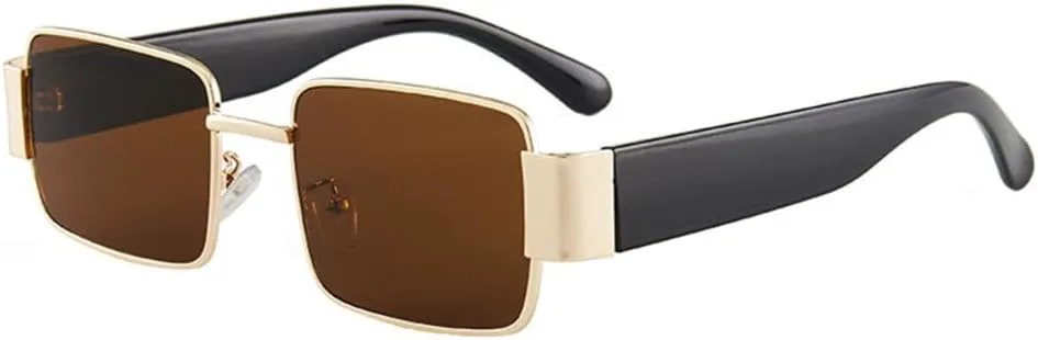 

Женские панк-солнцезащитные очки LVTFCO, сексуальные маленькие солнцезащитные очки в стиле стимпанк для женщин, металлическая оправа, очки для вождения, Gold Tea