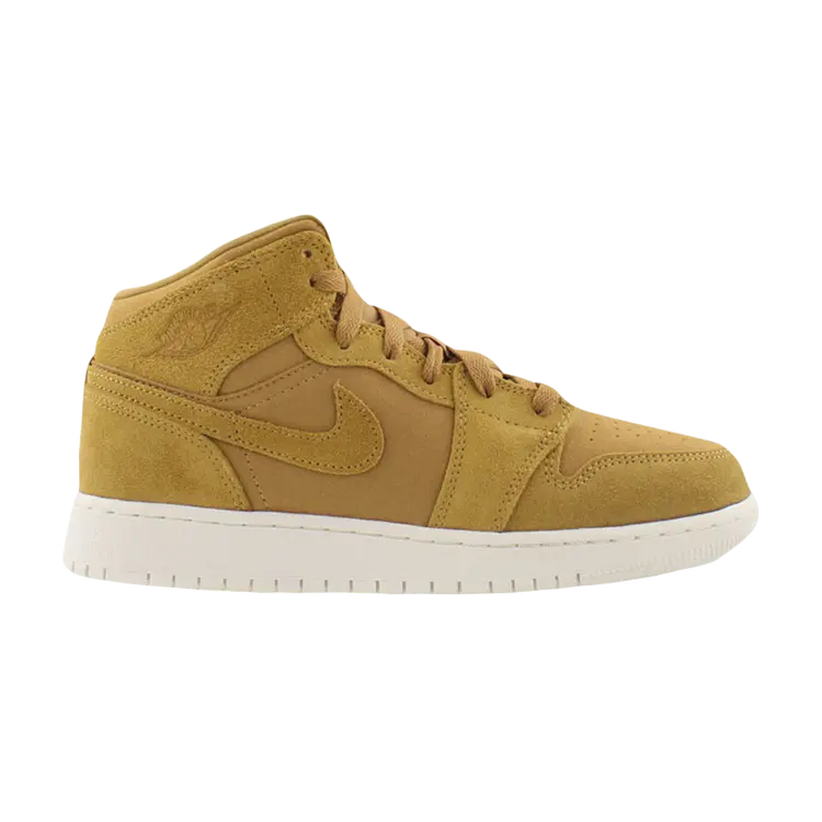 

Кроссовки Air Jordan 1 Retro Mid GS 'Golden Harvest, золотой