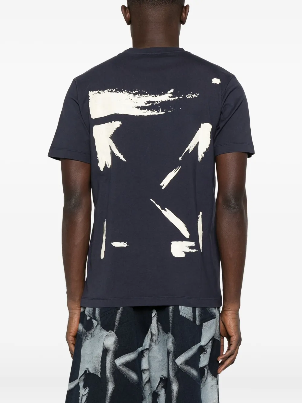 Футболка с короткими рукавами и круглым вырезом Off-White, синий — фото 3