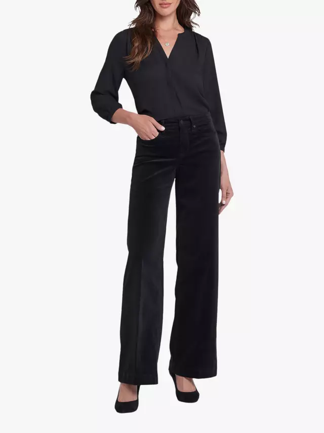 

Джинсы NYDJ Teresa Wide Leg Corduroy Trousers, черный