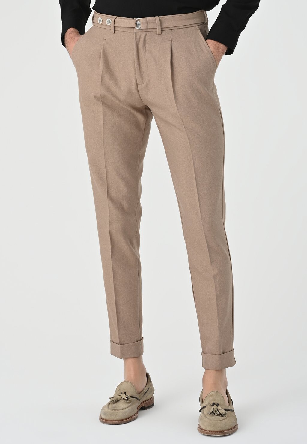 

Брюки Belted Antioch, цвет dark beige