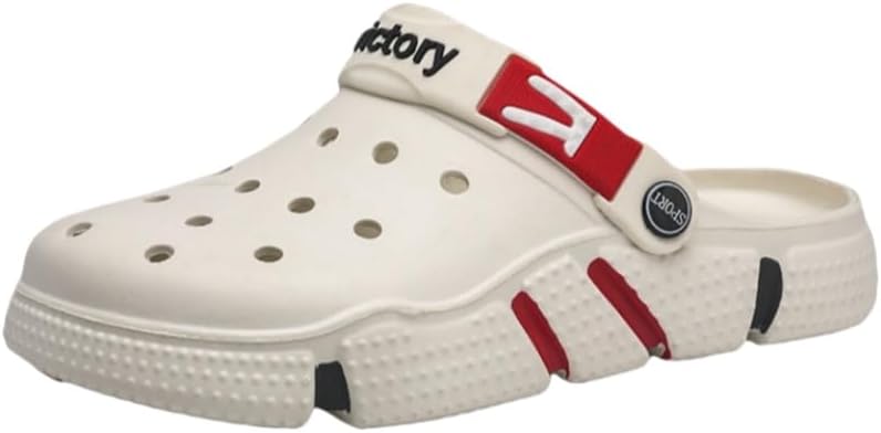 

Мужские летние сабо - прочные, противоскользящие EVA сандалии с вентиляцией, для стильного отдыха Fmshi, белый