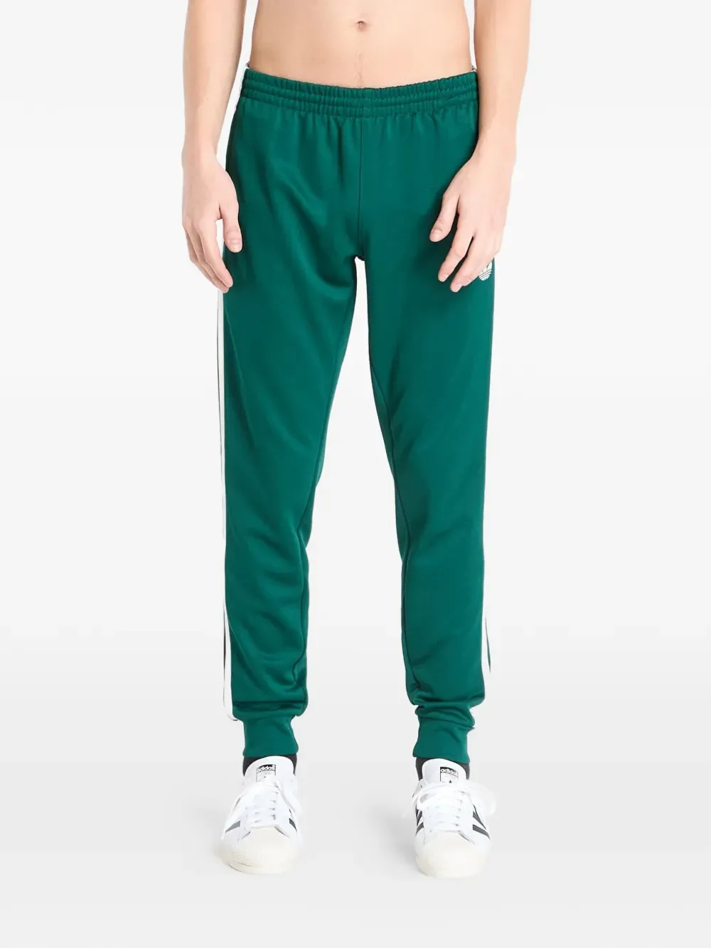 Спортивные брюки в полоску Adidas, зеленый