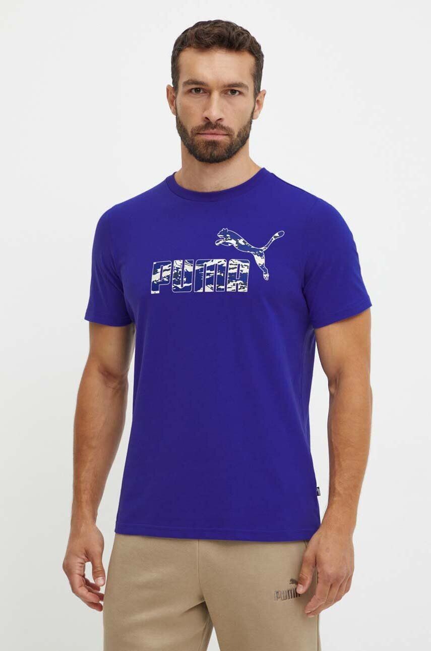 

Хлопковая футболка Puma, фиолетовый
