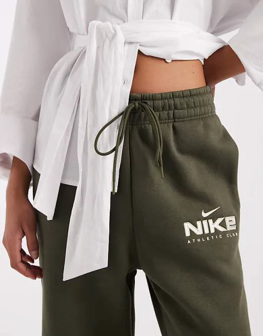 Широкие джоггеры цвета хаки Nike Varsity — фото 4