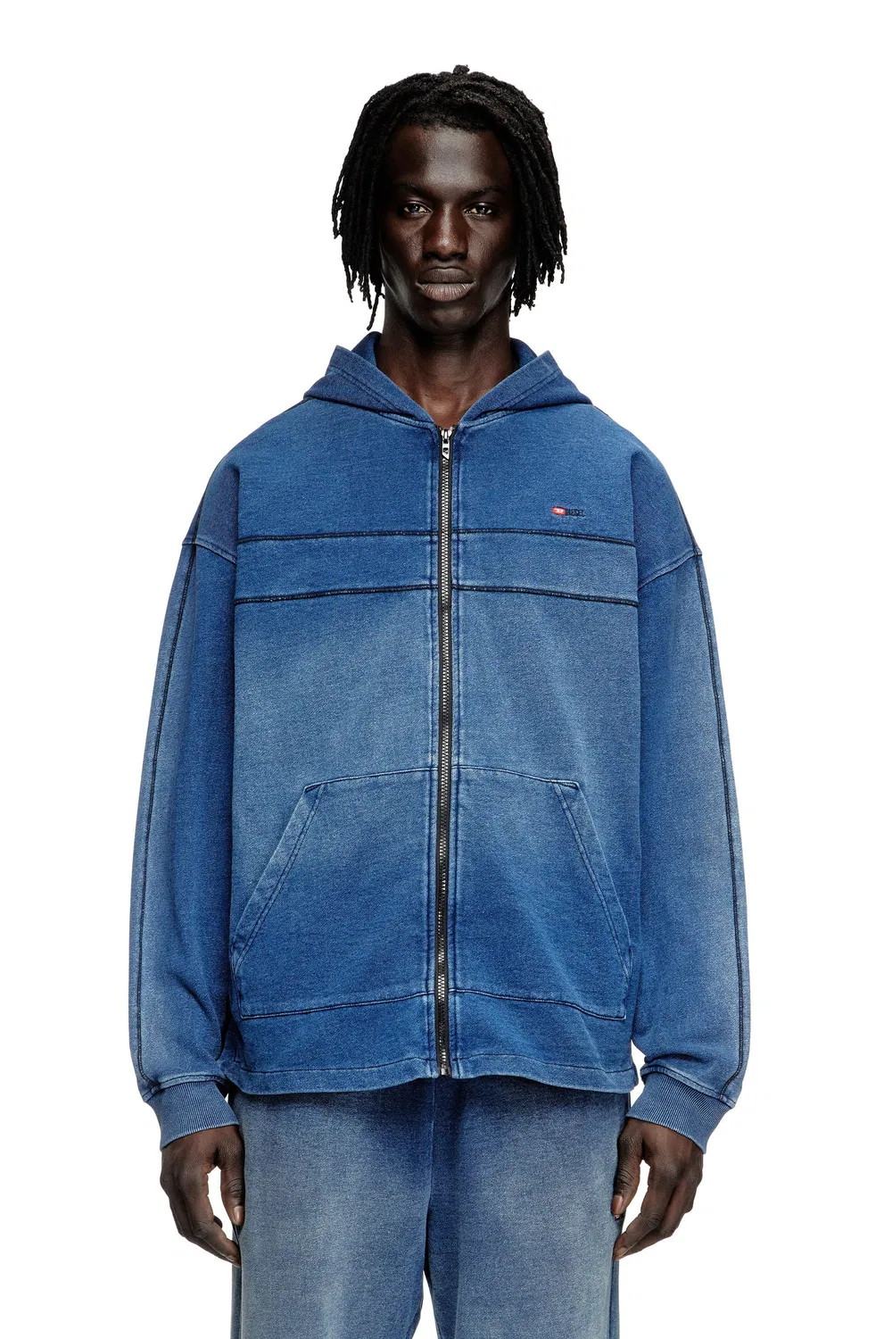 Мужская толстовка на молнии S-BLAXT-HOOD-ZIP-NEW Diesel, Indigo Blue