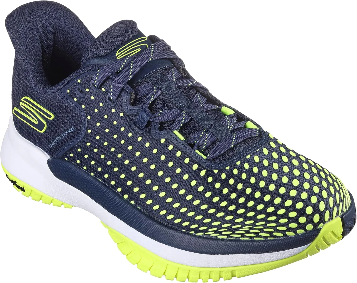 Мужские кроссовки Skechers Viper Court Elite, темно-синий/желтый — фото 2