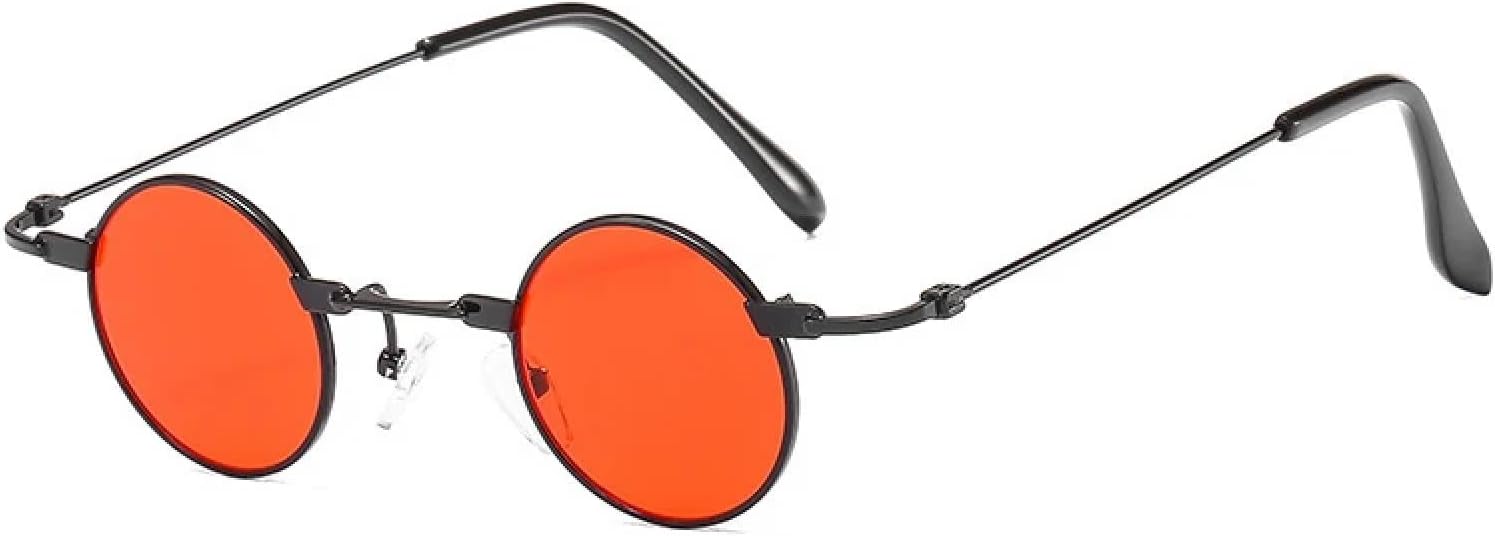 

Солнцезащитные очки с защитой от УФ-излучения UV400 | Панк, маленькие, круглые, в металлической оправе | Для женщин и мужчин, для занятий спортом на открытом воздухе и вождения DSVIGF, C2 Black-red