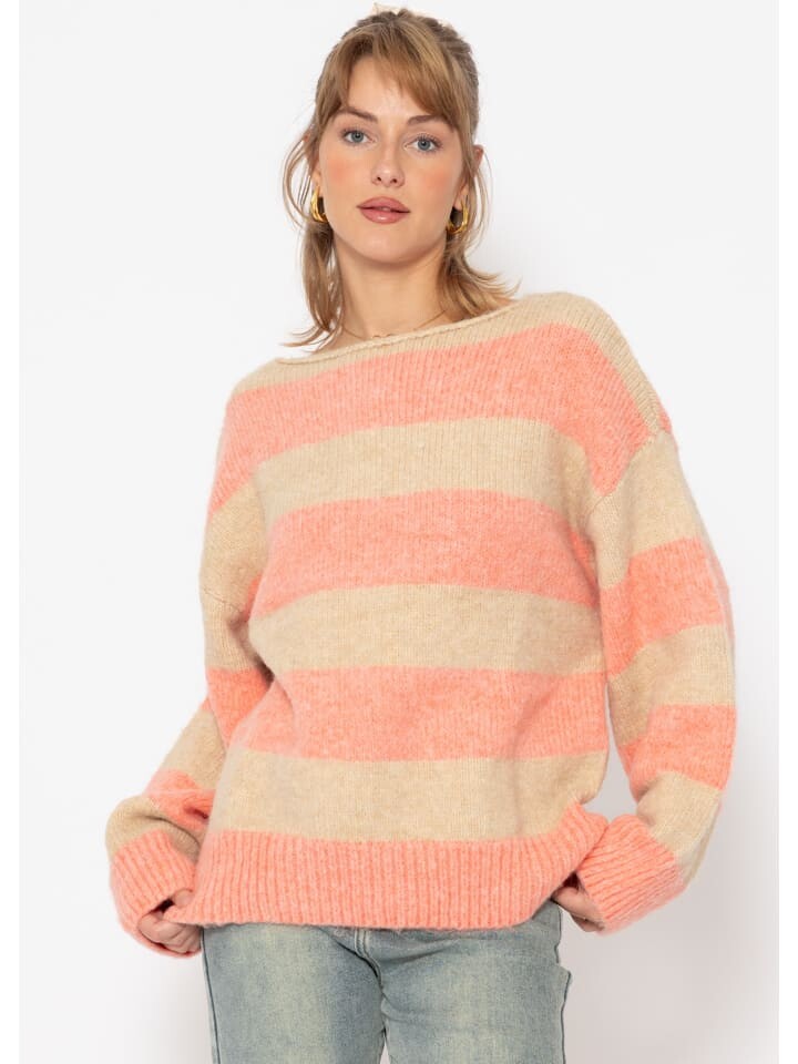 

Пуловер SASSYCLASSY Oversize Strick-Pullover, цвет Koralle, Beige