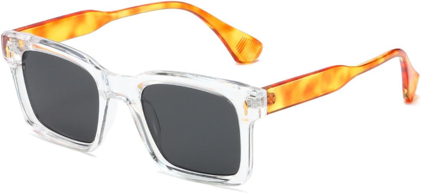 

Модные мужские солнцезащитные очки Fashion Rivets конфетных цветов с защитой от УФ-излучения UV400, женские очки Fashion Rivets с прозрачными линзами в оправе Fashion Rivets TVTBBVV, Clear Amber Gray