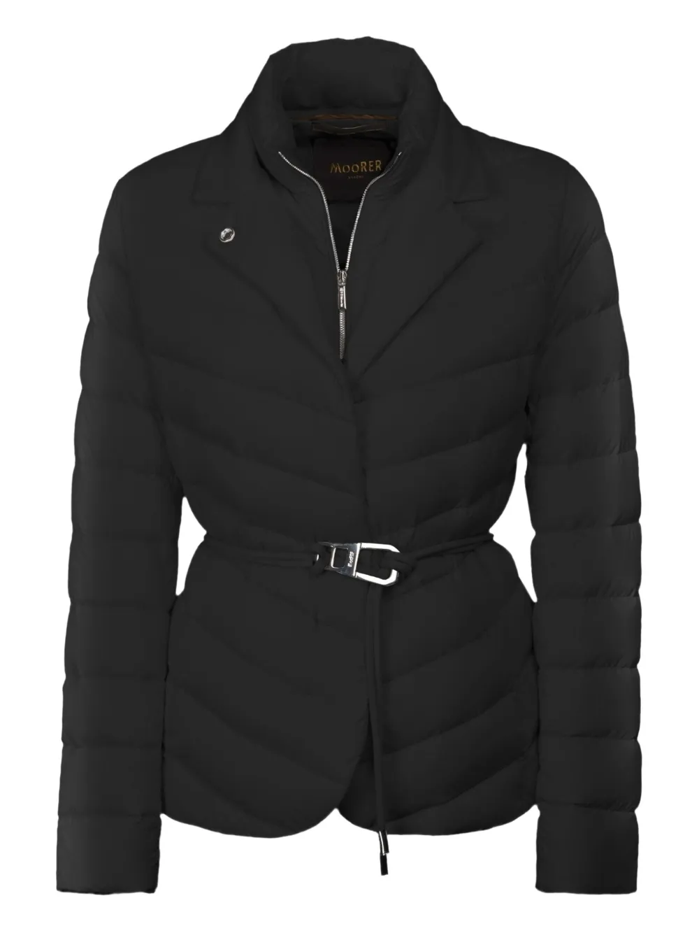 

Стеганая куртка с поясом Moorer, черный