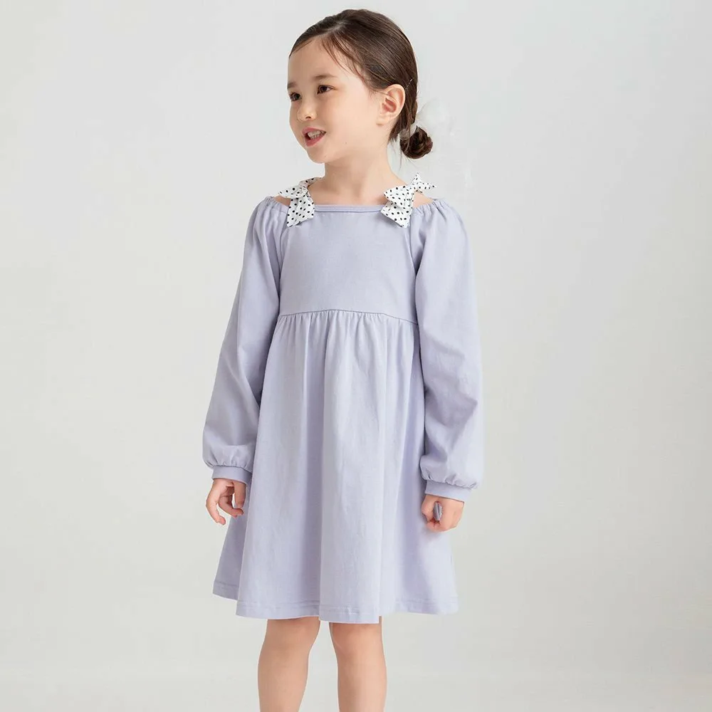 Платье с ленточкой на плечах, скроенное и сшитое. Branshes, Lavender