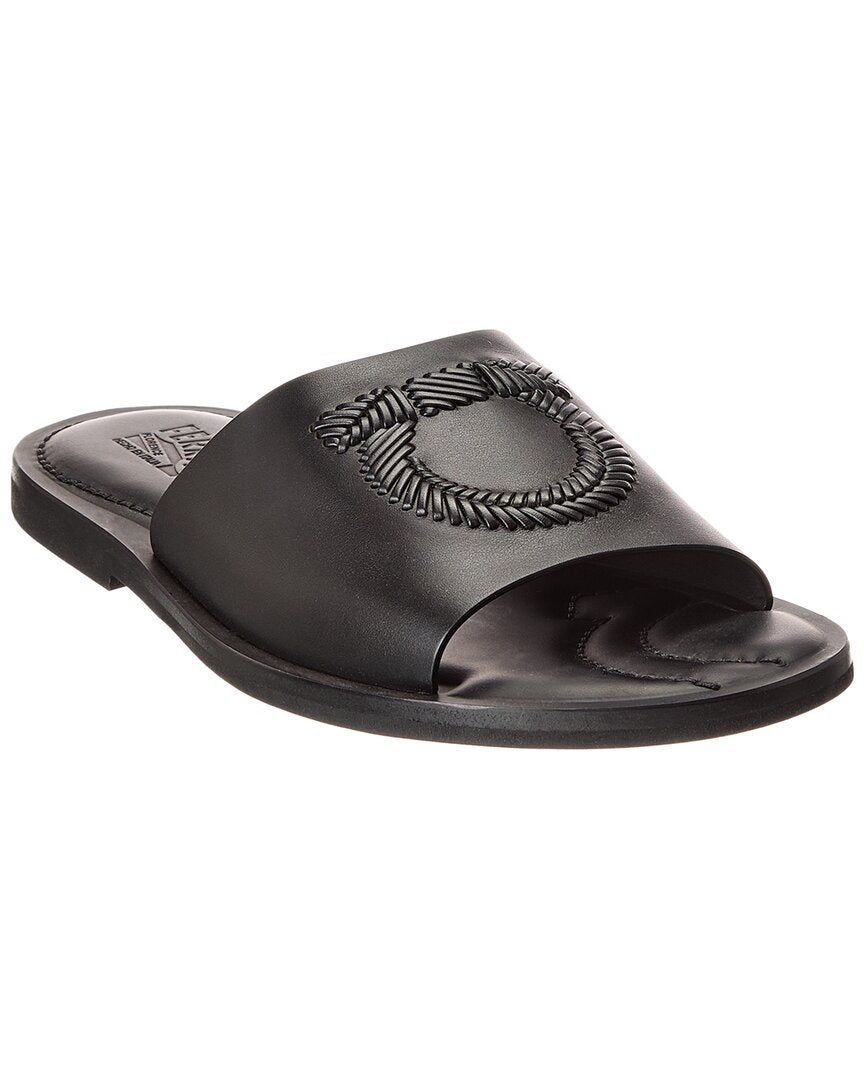 

Ferragamo Lionel кожаные шлепанцы Salvatore Ferragamo, черный