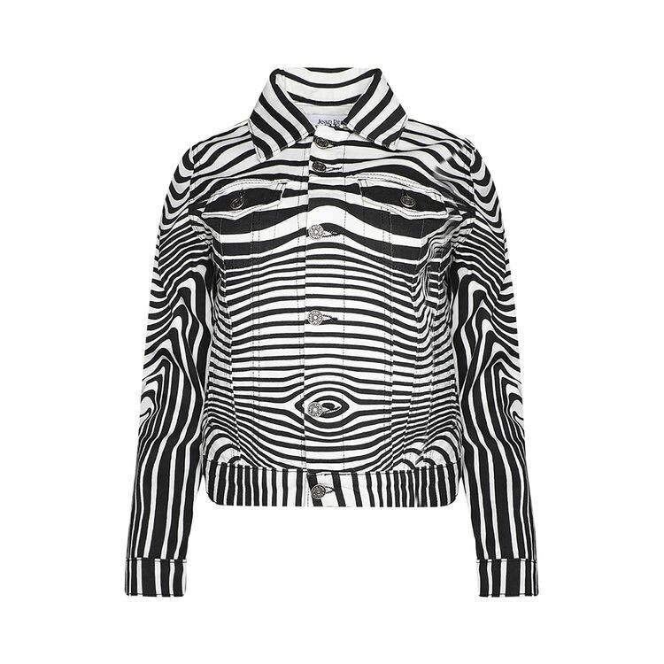 

Куртка Jean Paul Gaultier Body Morphing Printed Denim Jacket White/Black, белый