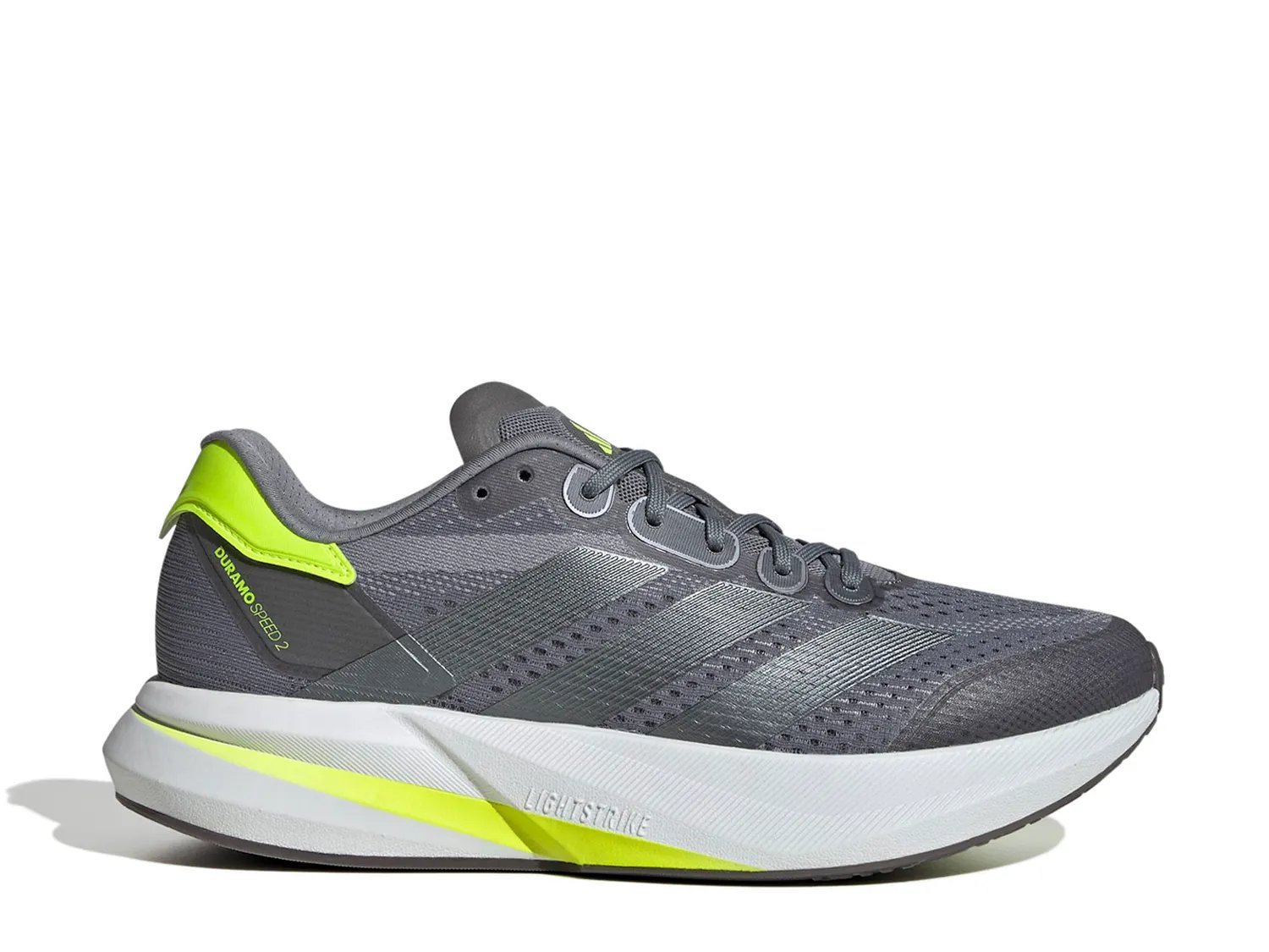 Кроссовки adidas Duramo Speed 2 Running Shoe - Men's, серый/зеленый — фото 3