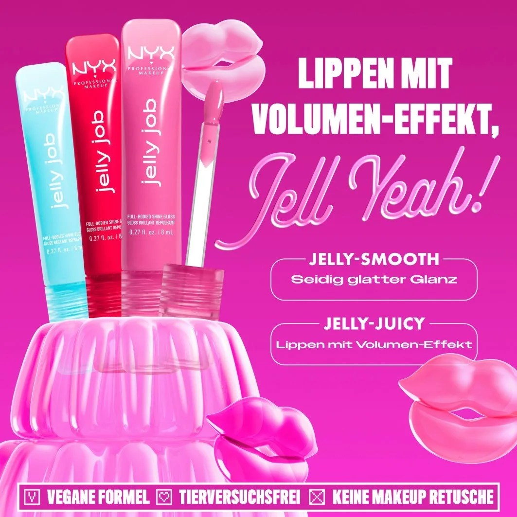 Блеск для губ в форме желе с пептидами Nyx Professional Makeup, 10 - juicy jelly, 8 мл — фото 4