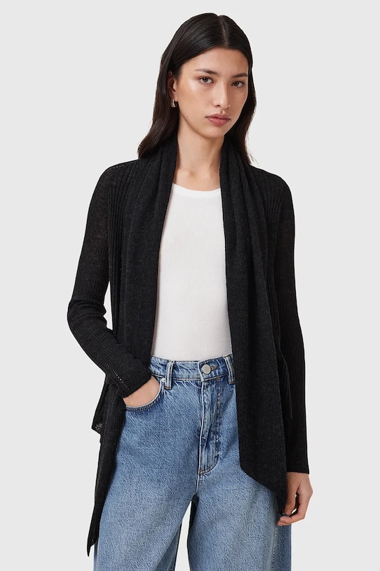 

Кардиган с добавлением шерсти HARPER Allsaints, черный