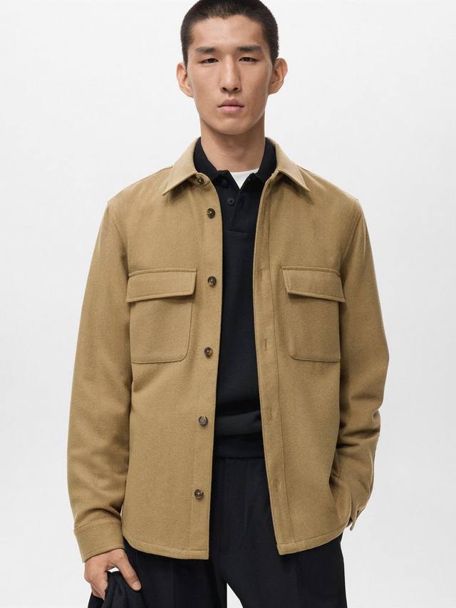 

Шакет Margon из смесовой шерсти Mango, Medium Brown