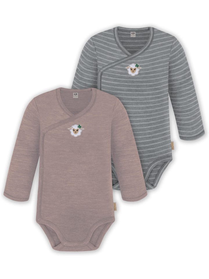 

Normani Outdoor Sports Комплект из 2 унисекс боди-слингов с длинными рукавами для младенцев, розово-серого цвета