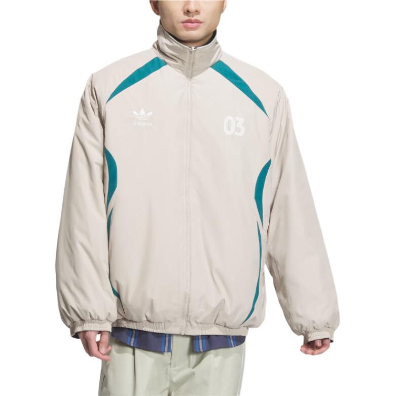Куртка Adidas Originals DC REV PAD TT, бирюзовый/белый — фото 3