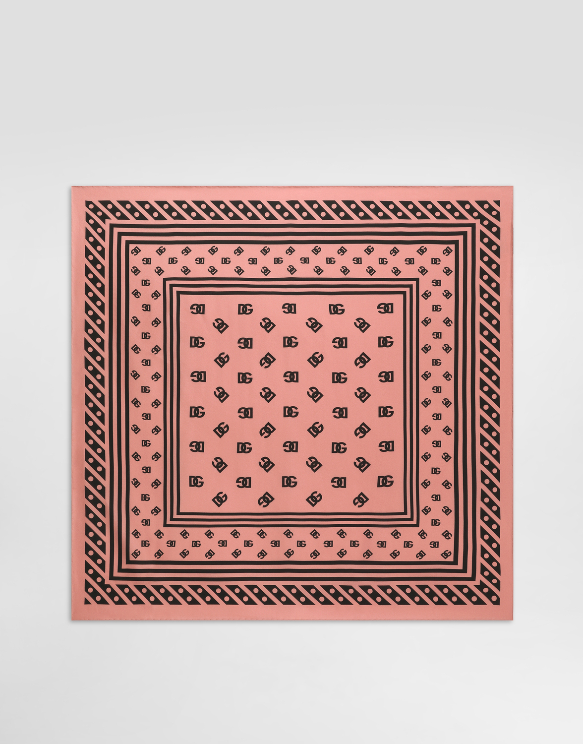 

Платок из шелкового твила с принтом логотипа dg по всей поверхности (70x70) Dolce & Gabbana, принт