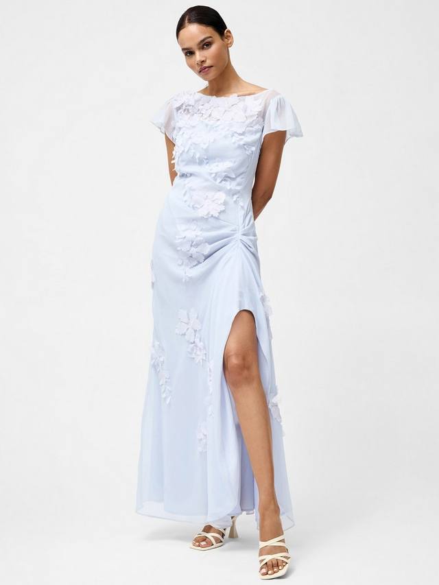 

Платье макси Ariana с цветочными аппликациями French Connection, Light Blue