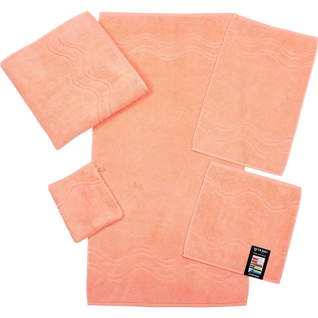 

Мочалка ROSС Ощущение кашемира с волнистой каймой Ross, Peach/pink