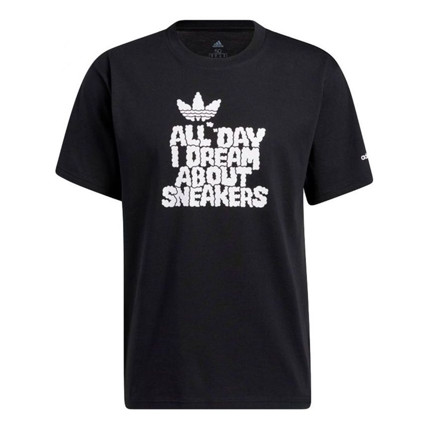 

Футболка adidas originals Funny Alphabet Printing Sports Round Neck Short Sleeve Black H16236