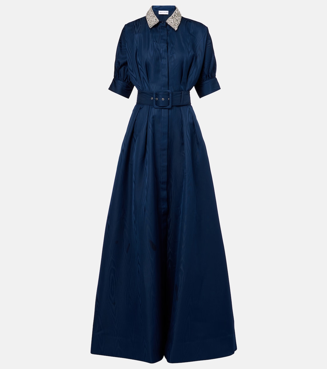 

Шелковое платье-рубашка Cielo с декоративными элементами Rebecca Vallance, темно-синий