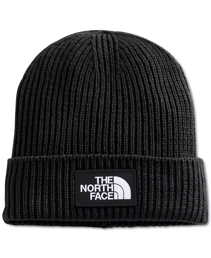 

Шапка с отворотом и логотипом TNF Box The North Face, черный