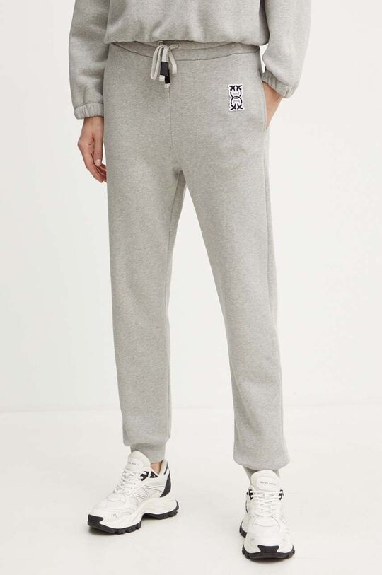 

Хлопковые спортивные штаны Pinko, серый