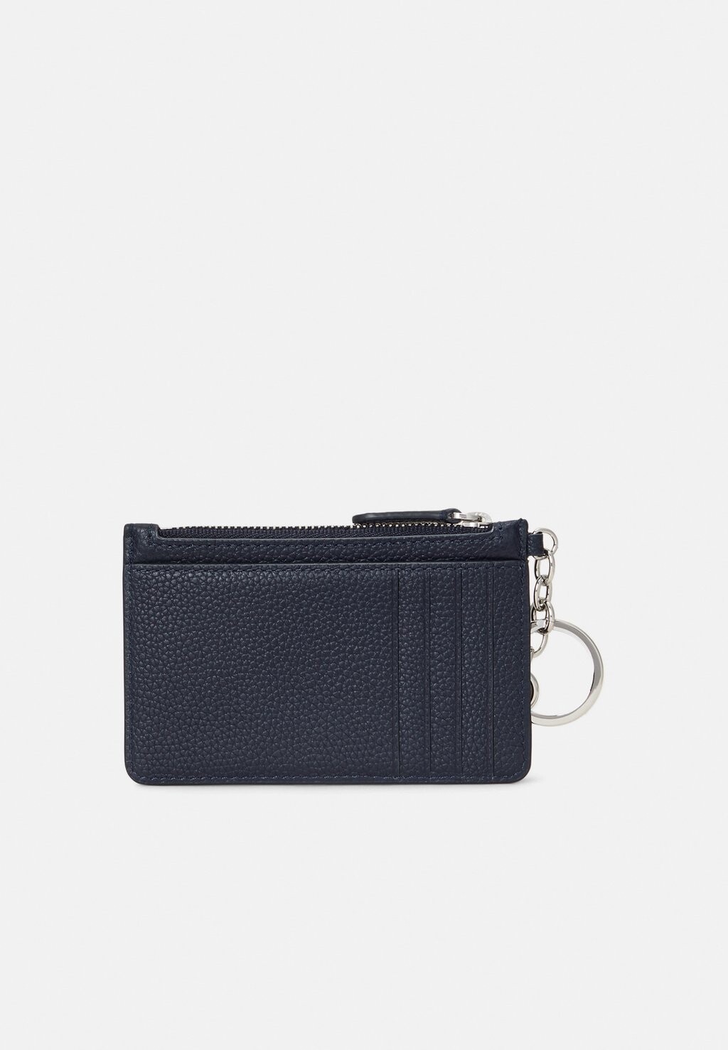 

Кошелек PEBBLED LEATHER ZIP CARD CASE Ralph Lauren, темно-синий