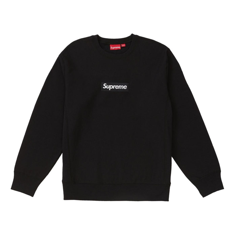 

Худи Supreme FW18 Box Logo Crewneck Black Round Neck Pullover Fleece Lined Unisex, черный