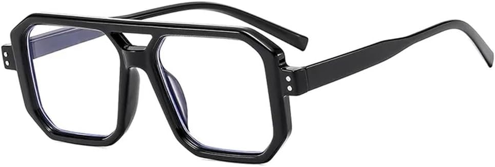 

Солнцезащитные очки с двойной перемычкой для женщин и мужчин в стиле панк с заклепками, двухцветные, для занятий спортом на открытом воздухе, бега и верховой езды UYPTK, Black Clear