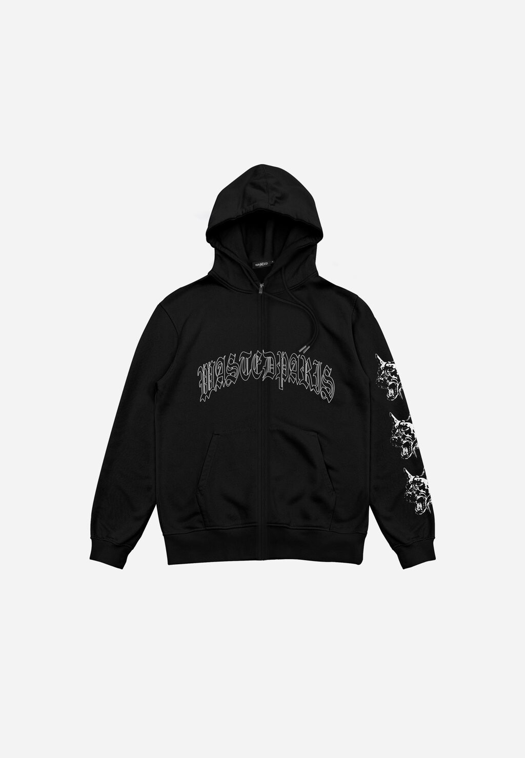 

Толстовка HOODIE ZIP RAGE SHELTER UNISEX Wasted Paris, черный