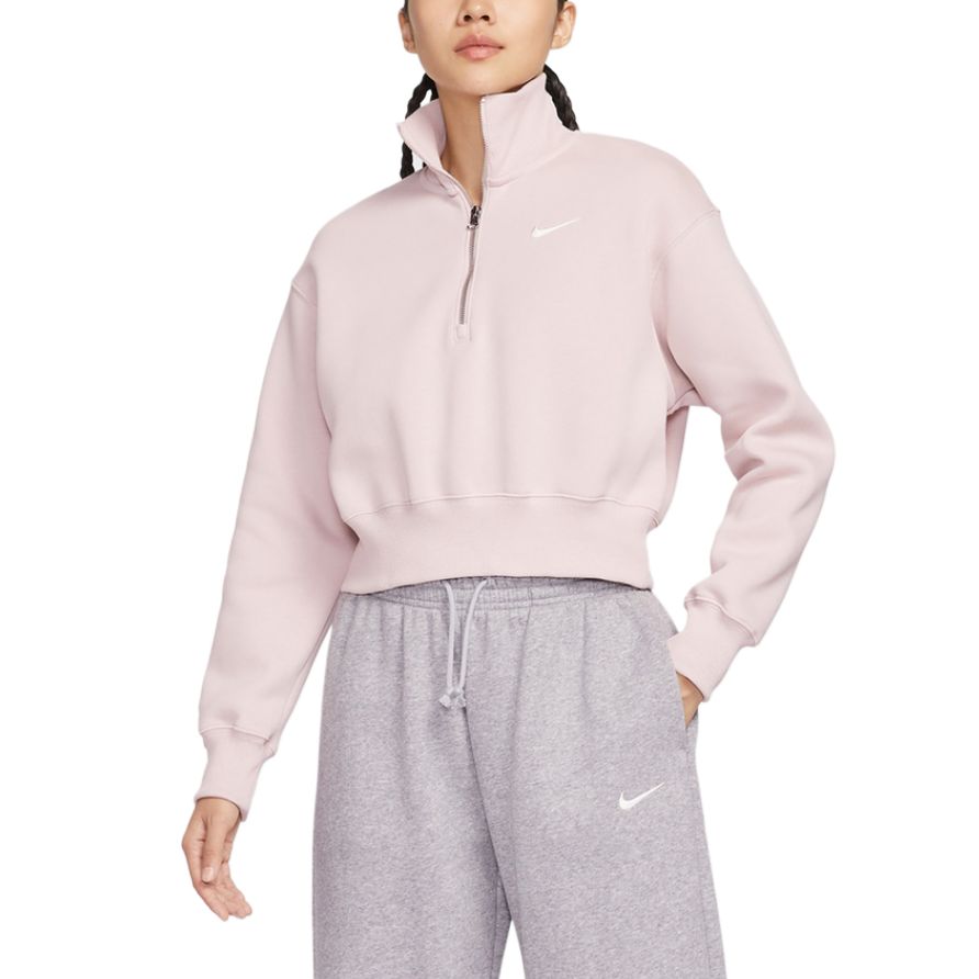 Флисовая толстовка PHNX FLC QZ CROP женская Nike, розовый — фото 4