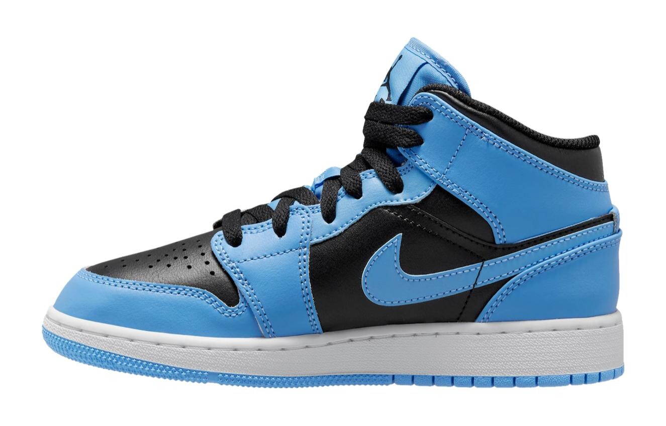

Кроссовки Jordan 1 Mid University Blue Black GS