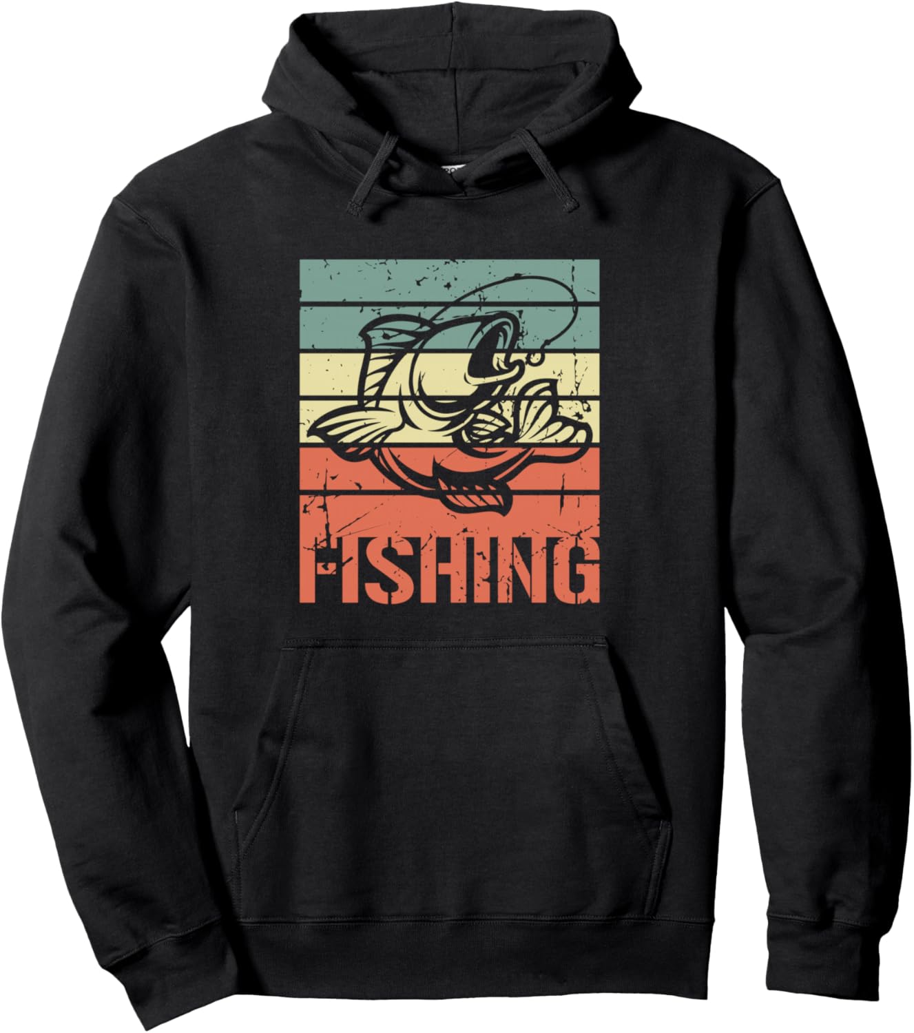 

Рыболовный костюм в винтажном стиле, худи для рыбака, черный Vintage Fishing T-Shirt