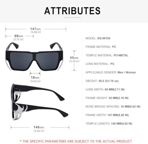 

Модные солнцезащитные очки в стиле панк, большие оправы, для мужчин и женщин, трендовые цельные очки с защитой от УФ-излучения UV400 MTZJH, C5transparent