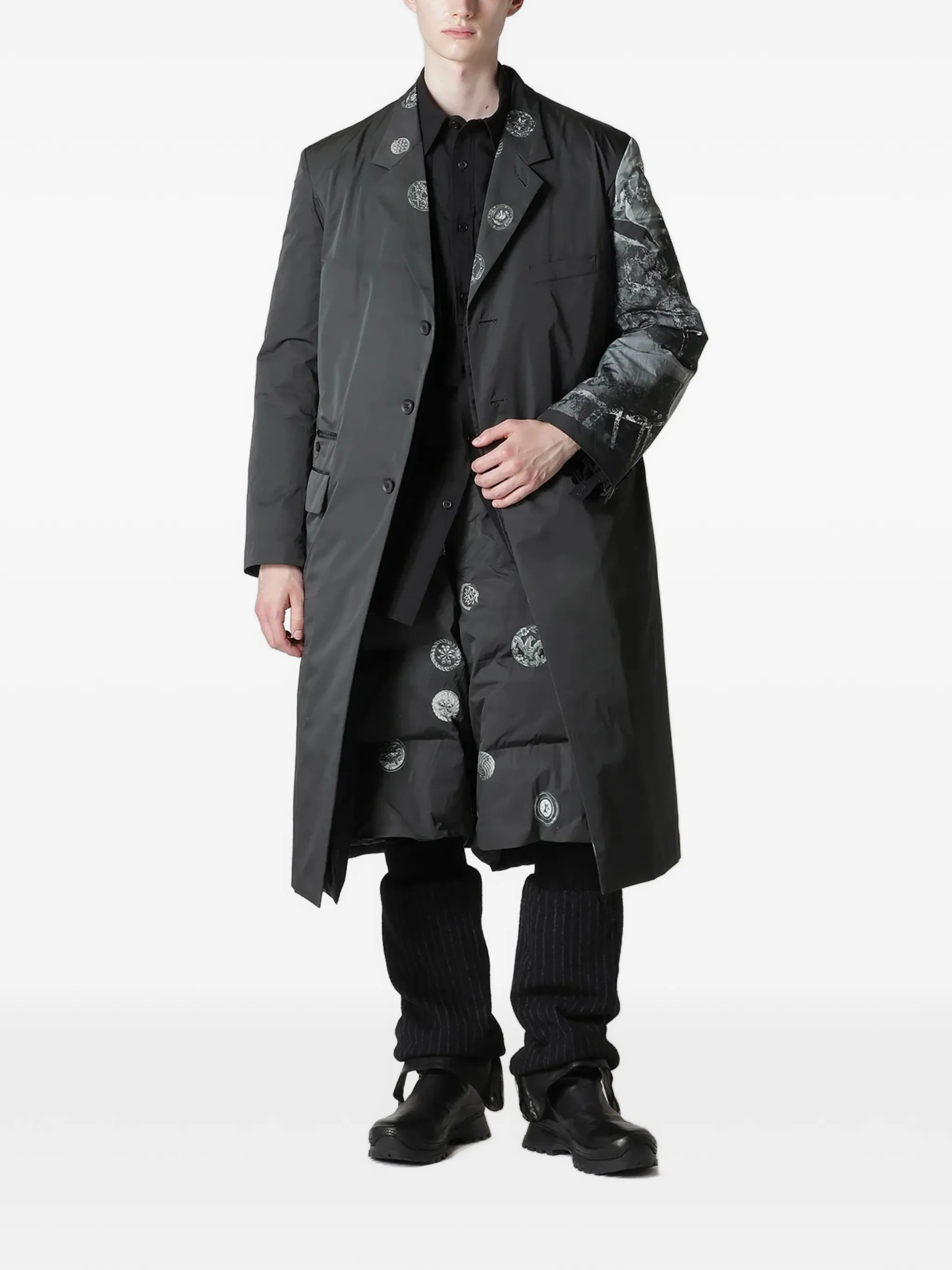 Куртка на подкладке в Тонкую полоску Yohji Yamamoto, черный — фото 2