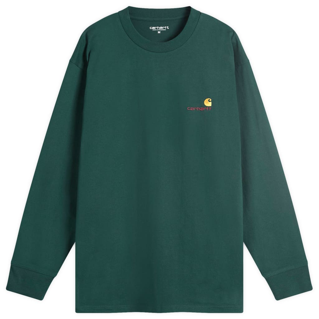 

Футболка с длинным рукавом American Script Carhartt Wip, цвет conifer