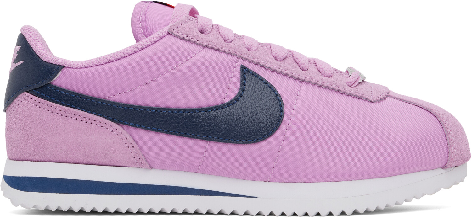 Кроссовки Cortez Textile розового и темно-синего цветов Nike