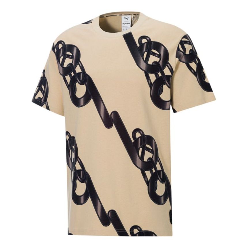 

Футболка Men's PUMA x PRONOUNCE Unisex Graphic Tee Crossover Chain Printing Athleisure Casual Sports Short Sleeve Khaki, хаки