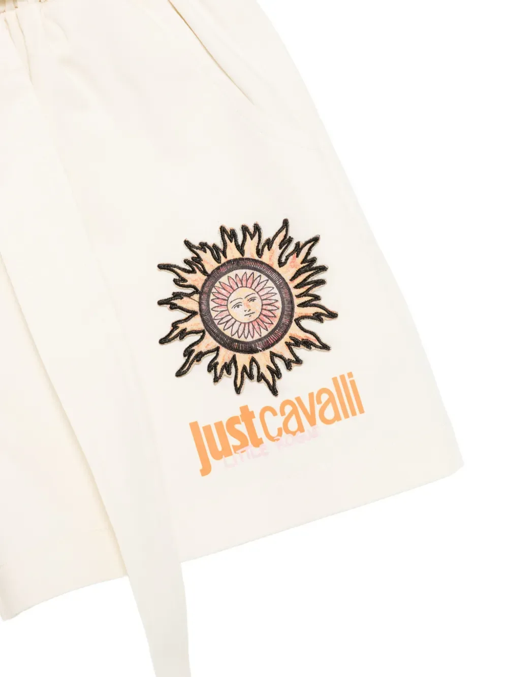 Шорты с аппликацией в виде солнца Just Cavalli, бежевый — фото 3