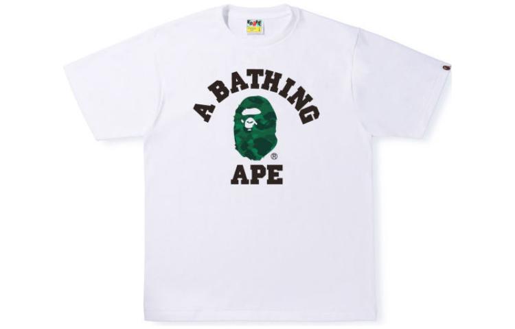 Футболка Bape Reflector Color Camo College A BATHING APE, черно-зеленая — фото 3
