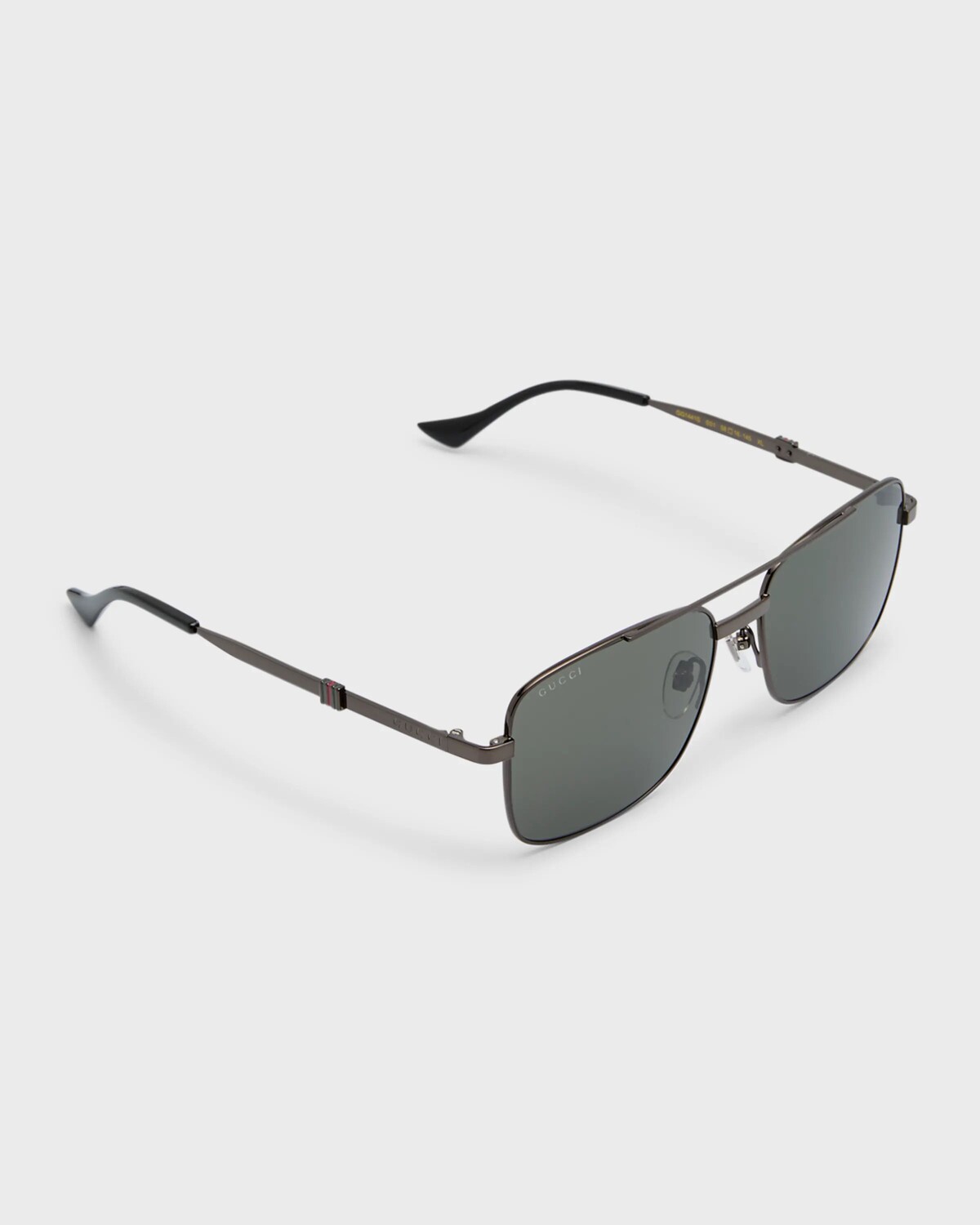 

Мужские металлические прямоугольные солнцезащитные очки Gucci, цвет 001 Grey