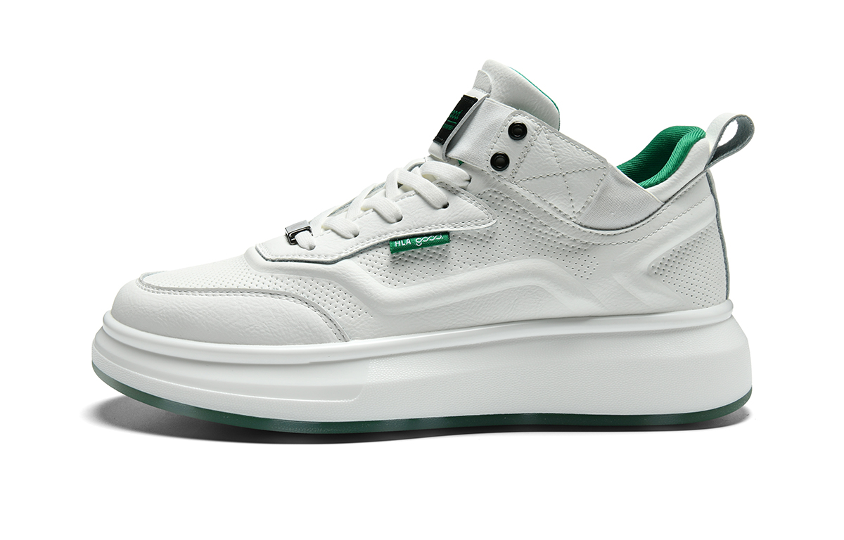 

Мужские повседневные кроссовки средней высоты с противоскользящей подошвой и высоким голенищем HLA, белый зеленый
